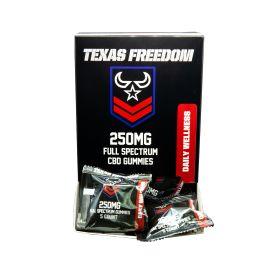 Texas Freedom CBD Full Spec Gummies Display- 5PK (30CT), Mix, 250 mg
