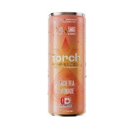 Torch D9 + CBD Infused Seltzer, Peach Tea Lemonade, 15 mg