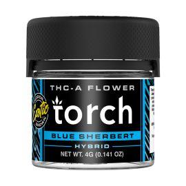 Torch Exotic Grown Indoor THC-A Flower, Blue Sherbert (Hybrid), 4G