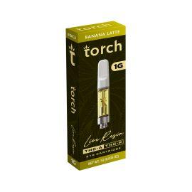 Torch Live Resin THCA + THCP + D8 Cartridge (5CT), Banana Latte (I), 1 g