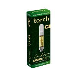 Torch Live Resin THCA + THCP + D8 Cartridge (5CT), Miracle Alien Cookies (H), 1 g