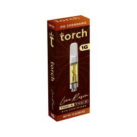 Torch Live Resin THCA + THCP + D8 Cartridge (5CT), Og Chemdawg (S), 1 g
