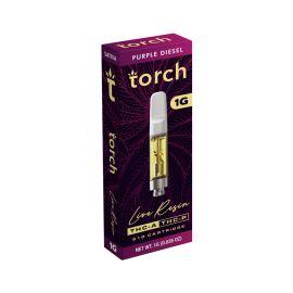 Torch Live Resin THCA + THCP + D8 Cartridge (5CT), Purple Diesel (S), 1 g