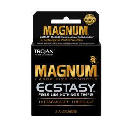 Trojan Magnum Condoms- 3PK (6CT), Lubricated, Magnum Ecstasy