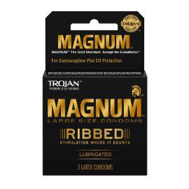 Trojan Magnum Condoms- 3PK (6CT), Lubricated, Magnum Ribbed