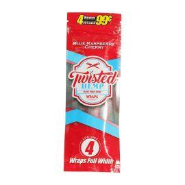 Twisted Hemp Wraps- 4PK (15CT), Blue Raspberry Cherry
