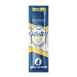 Twisted Hemp Wraps- 4PK (15CT), Blue Banana