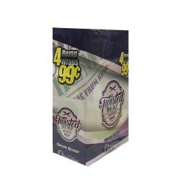 Twisted Hemp Wraps- 4PK (15CT), Grape Burst