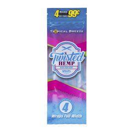 Twisted Hemp Wraps- 4PK (15CT), Tropical Breeze
