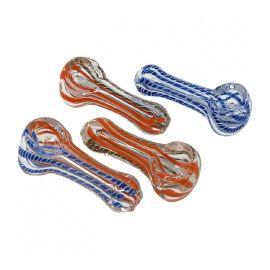Twisted Rod Inside Out Spoon Hand Pipe (4CT), Assorted, 2.5 in