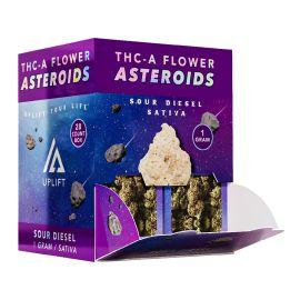 Uplift THCA 1g Asteroid Flower Display (28CT), Sour Diesel, 1 g