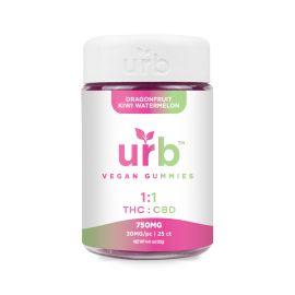 Urb 1:1 D9 THC + CBD Gummies- 25PK