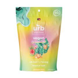 Urb Delta 10 + Delta 8 THC  Gummies- 35PK, Tropical Lush, 1750 mg