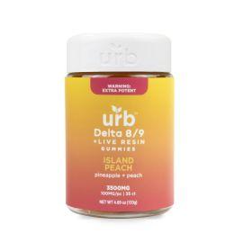 Urb Delta 8 + Delta 9 THC Gummies- 35PK, Island Peach, 3500 mg
