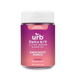 Urb Delta 8 + Delta 9 THC Gummies- 35PK, Knockout Punch, 3500 mg