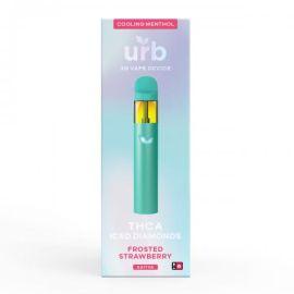 Urb THCA Saucy Diamonds Disposable (6CT), Iced Frosty Strawberry (Sativa), 3 g
