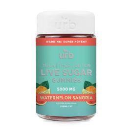 Urb THCA Live Sugar Gummies- 25PK, Watermelon Sangria, 5000 mg