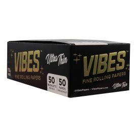 Vibes Ultra Thin Papers- 50PK (50CT), 1.25 in, Ultra Thin