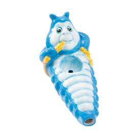 Wacky Bowlz Hookah Smoking Caterpillar Ceramic Pipe, 3.5"