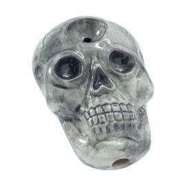 Wacky Bowlz Skull Ceramic Pipe, 3.5"