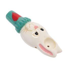 Wacky Bowlz White Rabbit Ceramic Pipe, 3.5"