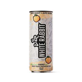 White Rabbit Energy Kratom Seltzer, Sweat Peach, 12 oz