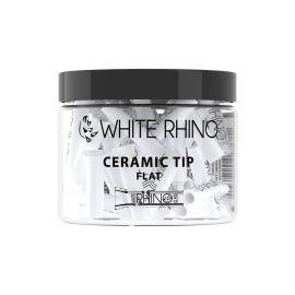 White Rhino Ceramic Tips Display (50CT), Flat