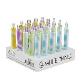 White Rhino Chillum to Straw Display (25CT), Quartz/Glow In The Dark