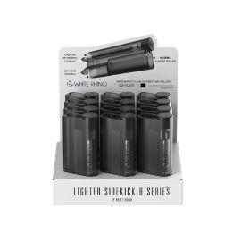 White Rhino Lighter Sidekick B Display (12CT), Transparent Black