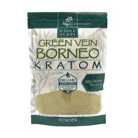Whole Herbs Kratom Powder, Green Vein Borneo, 8 oz