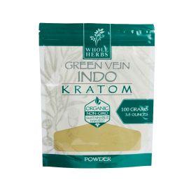 Whole Herbs Kratom Powder, Green Vein Indo, 3.5 oz