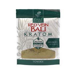 Whole Herbs Kratom Powder, Red Vein Bali, 3.5 oz