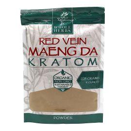 Whole Herbs Kratom Powder, Red Vein Maeng da, 8 oz