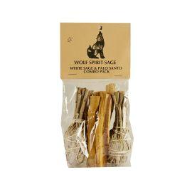 Wolf Spirit Sage Bundle, Sage with Palo Santo, 3 in