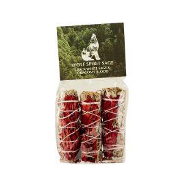 Wolf Spirit Sage Bundle, Dragons Blood, 4 in