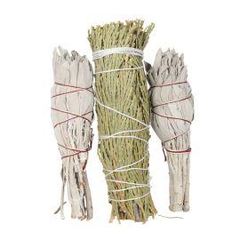 Wolf Spirit Sage Bundle, White Sage & Cedar, 3 in