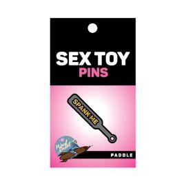 Wood Rocket Enamel Pin, Paddle: Spank Me
