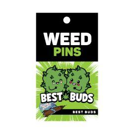 Wood Rocket Enamel Pin, Best Buds
