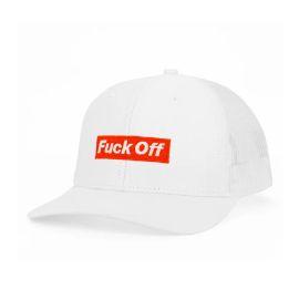 Wood Rocket Trucker Hat, Fuck Off