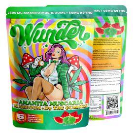 Wunder Amanita Muscaria Mushroom Gummies- 5PK, Watermelon, 2500 mg