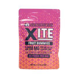 XITE Edibles D9 + CBD Assorted Fruit Gummies- 20PK, Assorted, 1200 mg