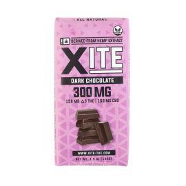 XITE Edibles D9 + CBD Infused Chocolate Bar, Dark Chocolate, 300mg