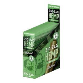 Zig Zag Hemp Wraps- 2PK (25CT), Natural