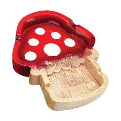 Fujima Polystone Ashtray, 6.5 in, Mushroom