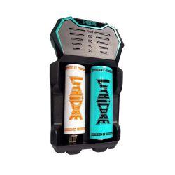 Lithicore Edge 2 Bay Battery Charger, Black