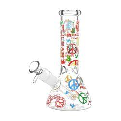 Pulsar World Peace Beaker Water Pipe, 14mm Female, 7.75in